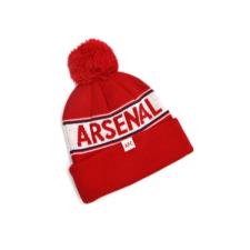 Arsenal Text Knitted Bobble Hat Red